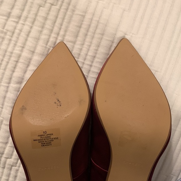 Express Women Satin Crystal Pumps SZ 10 - Picture 8 of 14